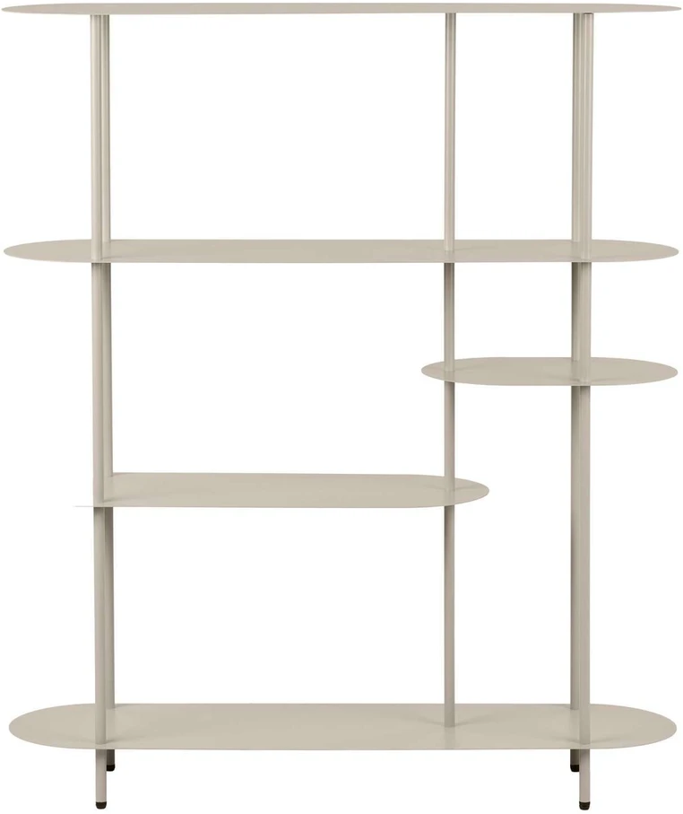 House Nordic Lentynų blokas Rieti 31x118x139 cm smėlio spalvos metalas
