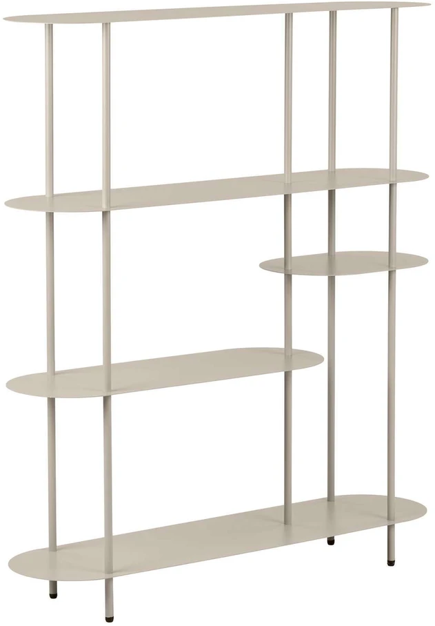 House Nordic Lentynų blokas Rieti 31x118x139 cm smėlio spalvos metalas