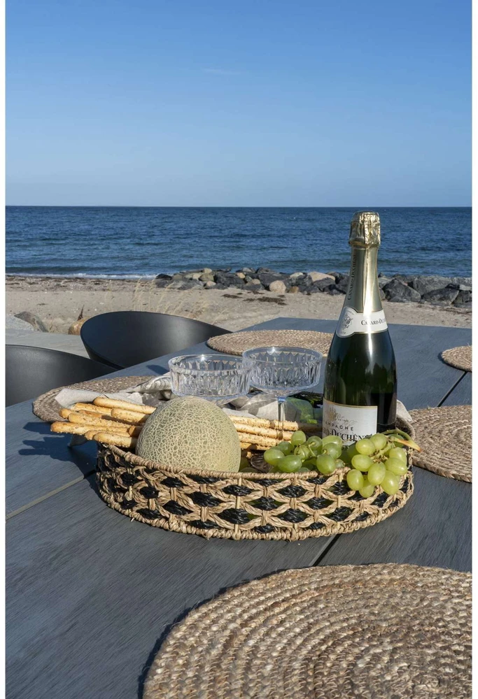 House Nordic Padėkliukas, Nerja Padėkliukas, ø38 cm, Juoda/ Natūrali