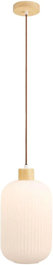 House Nordic Pakabinamas šviestuvas, 20 cm, balta, stiklas/medis