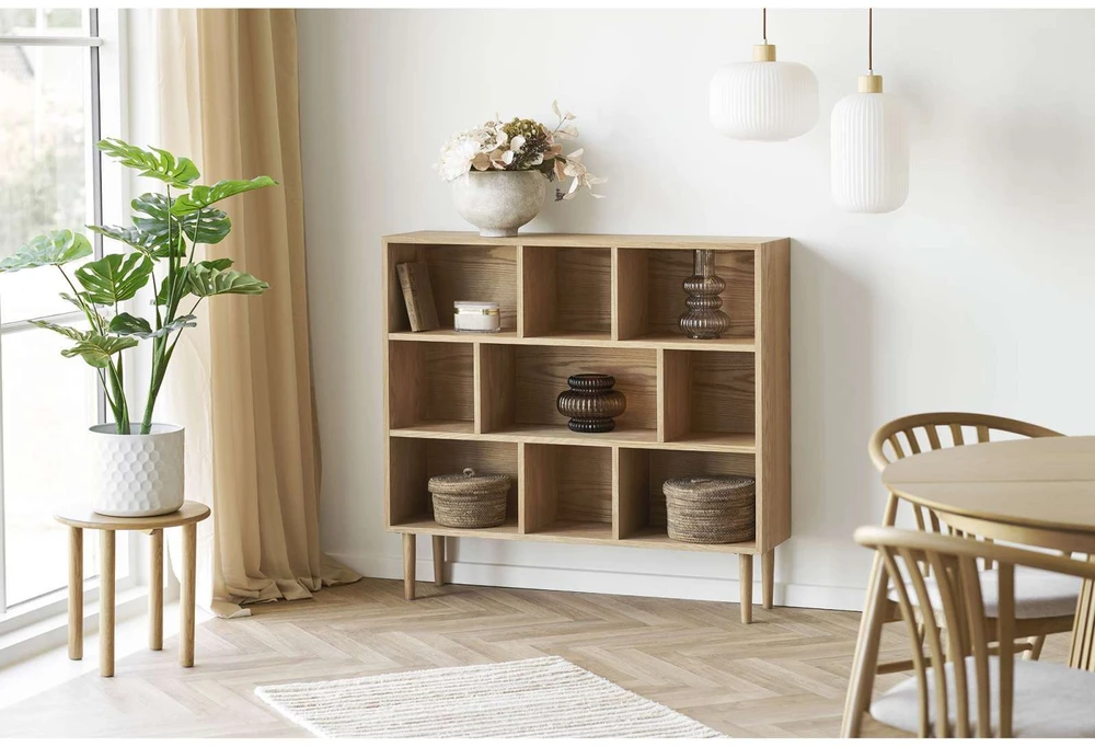 House Nordic Pakabinamas šviestuvas, 20 cm, balta, stiklas/medis