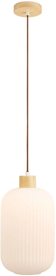 House Nordic Pakabinamas šviestuvas, 20 cm, balta, stiklas/medis