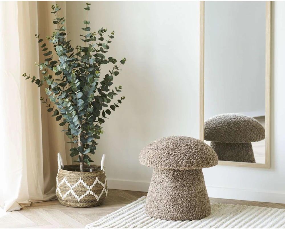House Nordic Pufas 45x45 cm Ruda Dirbtinis Kailis