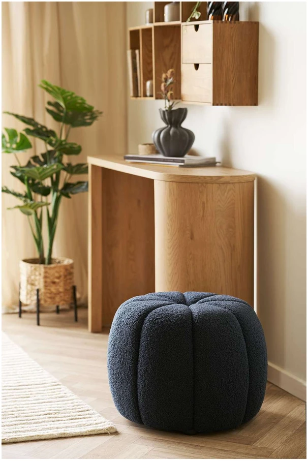 House Nordic Pufas 48x38 cm tamsiai mėlynas poliesteris