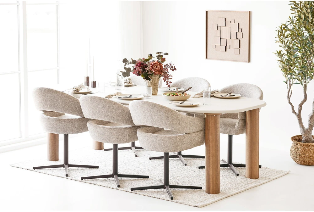 House Nordic Rankomis austas kilimas Bela, smėlio spalvos