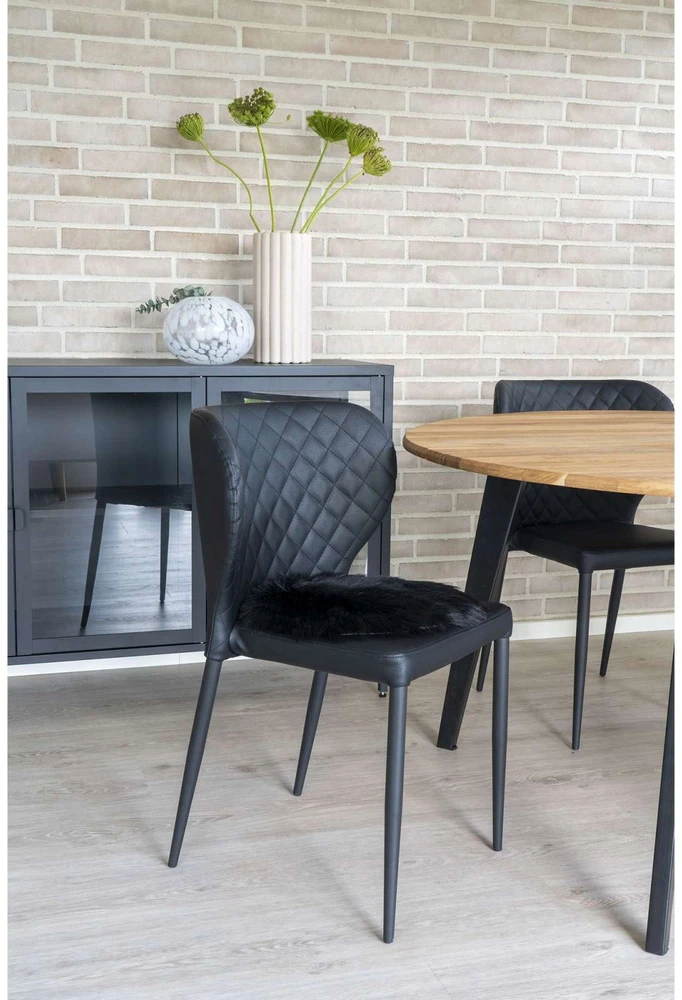 House Nordic Dirbtinė oda, Lambskin, juoda