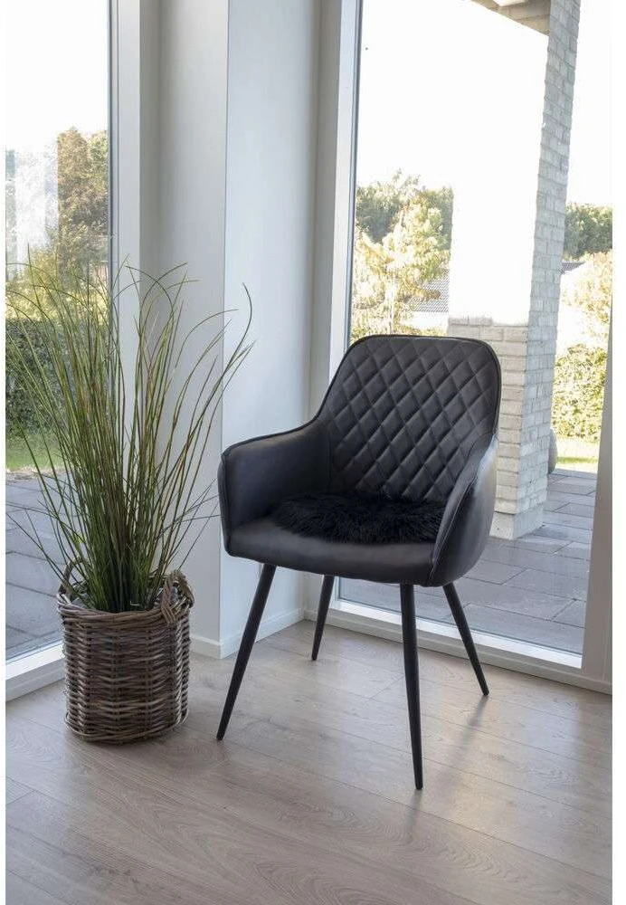House Nordic Dirbtinė oda, Lambskin, juoda