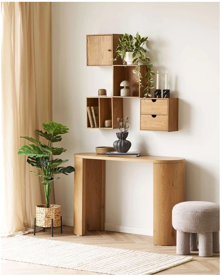 House Nordic Sieninė lentyna 18x30x30 cm Natūralus ąžuolas