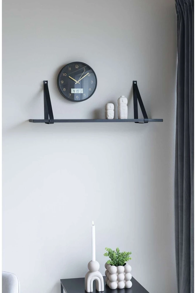 House Nordic Sieninis laikrodis, Amiens, juoda