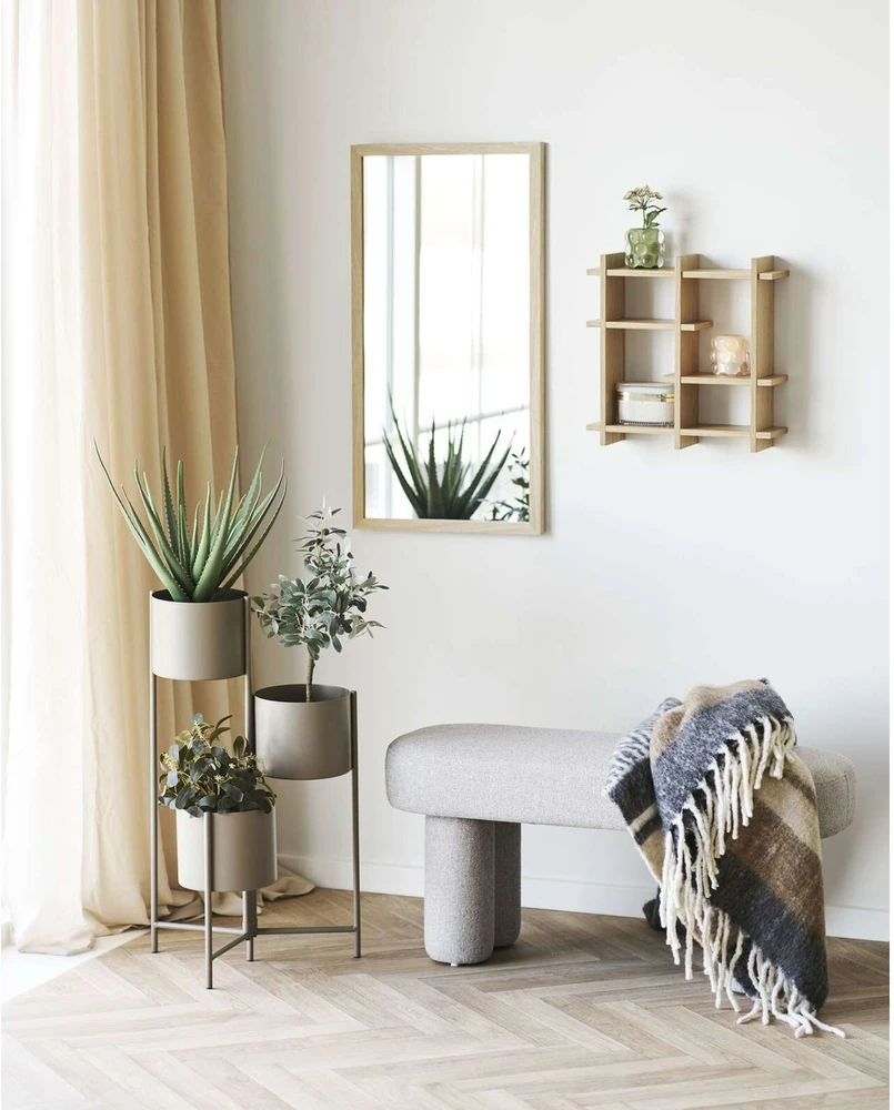 House Nordic Sieninis veidrodis 45x75 cm natūrali mediena