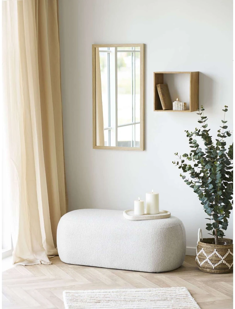 House Nordic Sieninis veidrodis 45x75 cm natūrali mediena
