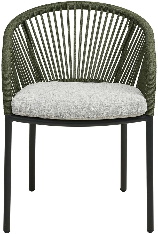 House Nordic Valgomojo kėdė 63.5x57.5x77 cm pilkai žalia aliuminis