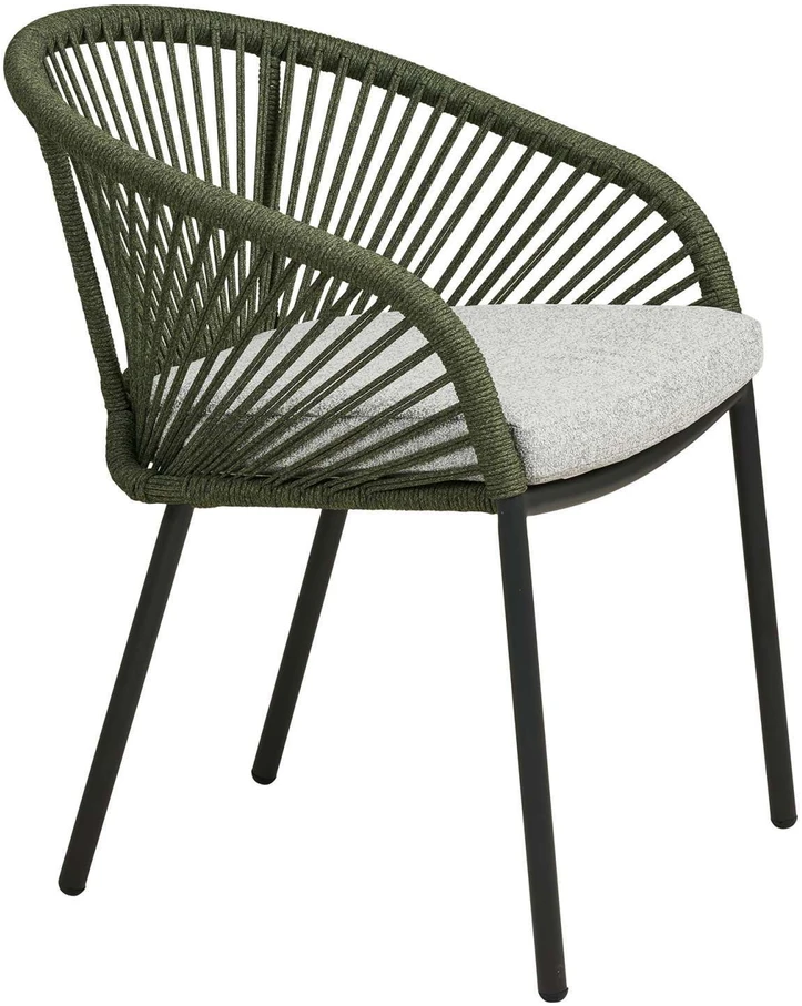 House Nordic Valgomojo kėdė 63.5x57.5x77 cm pilkai žalia aliuminis