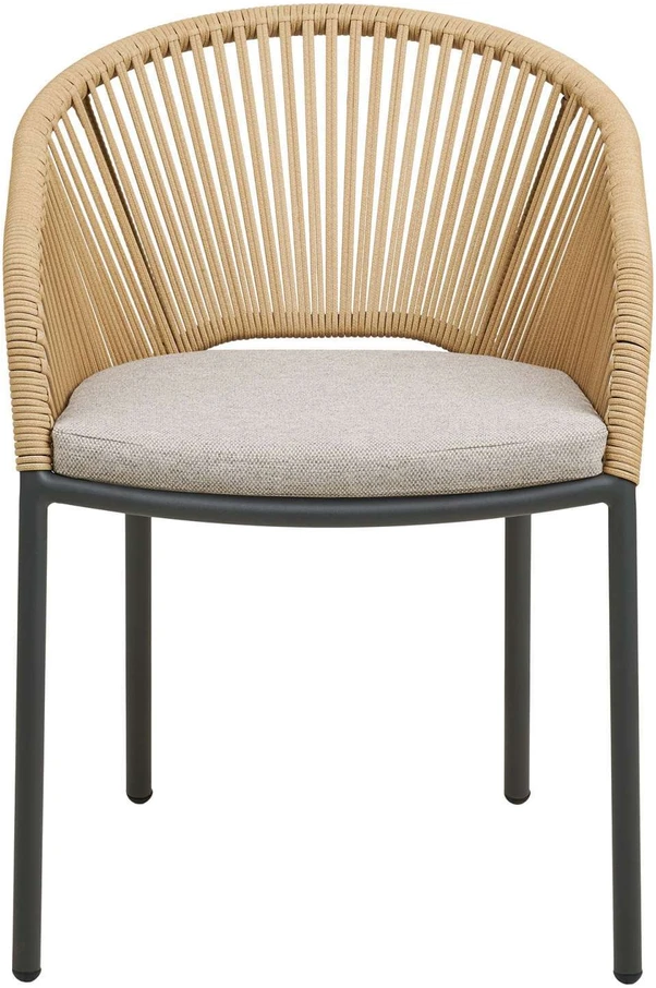 House Nordic Valgomojo kėdė Novella, 63.5x57.5x77 cm, smėlio spalvos, aliuminis