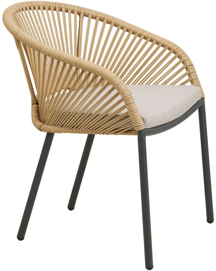 House Nordic Valgomojo kėdė Novella, 63.5x57.5x77 cm, smėlio spalvos, aliuminis
