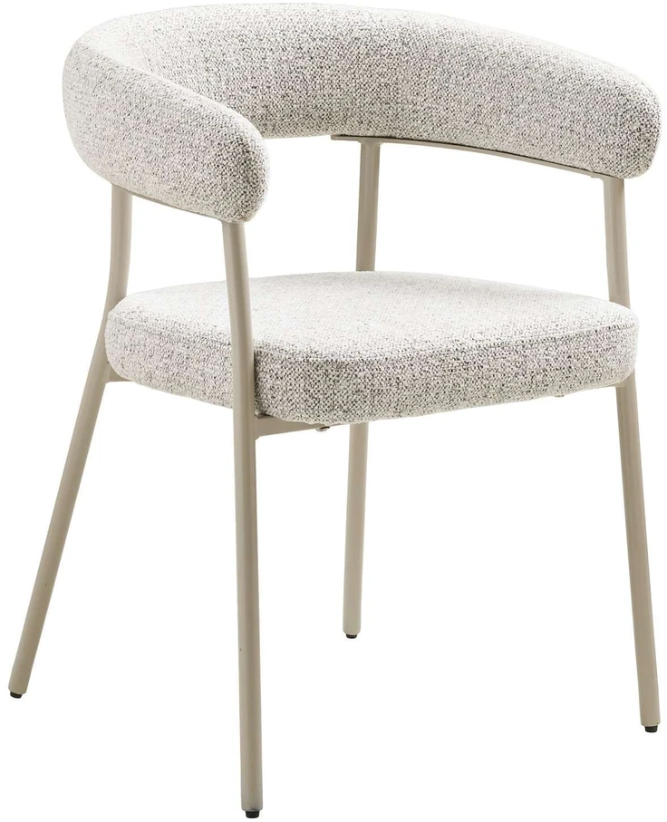 House Nordic Valgomojo komplektas, 120x120x77 cm, smėlio spalvos, plienas ir keramika