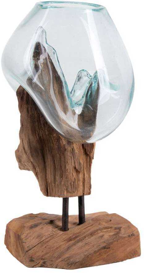 House Nordic Waterdrop, San Marino Waterdrop iš tikmedžio ir stiklo, 25x25 cm, Gamta