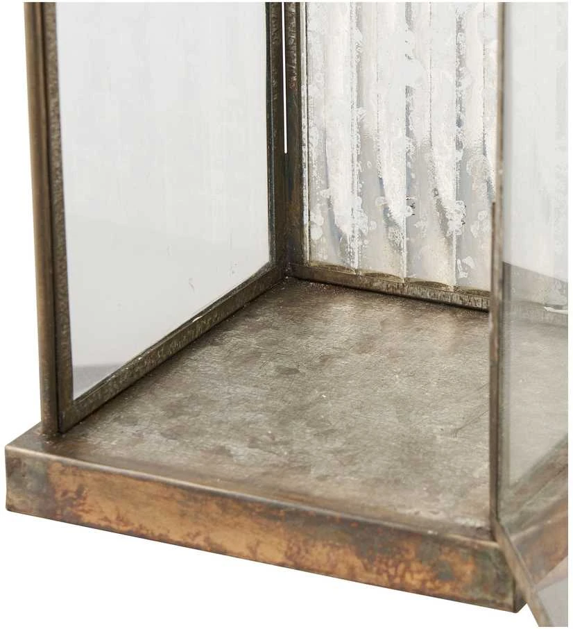 House Nordic Žibintas, 12x12x49 cm, žalvaris, stiklas, metalas
