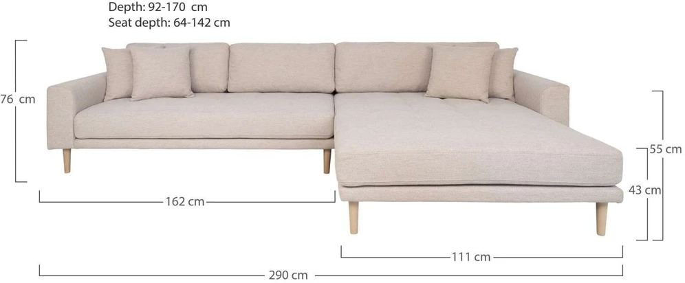House Lounge sofa, Lido, smėlio