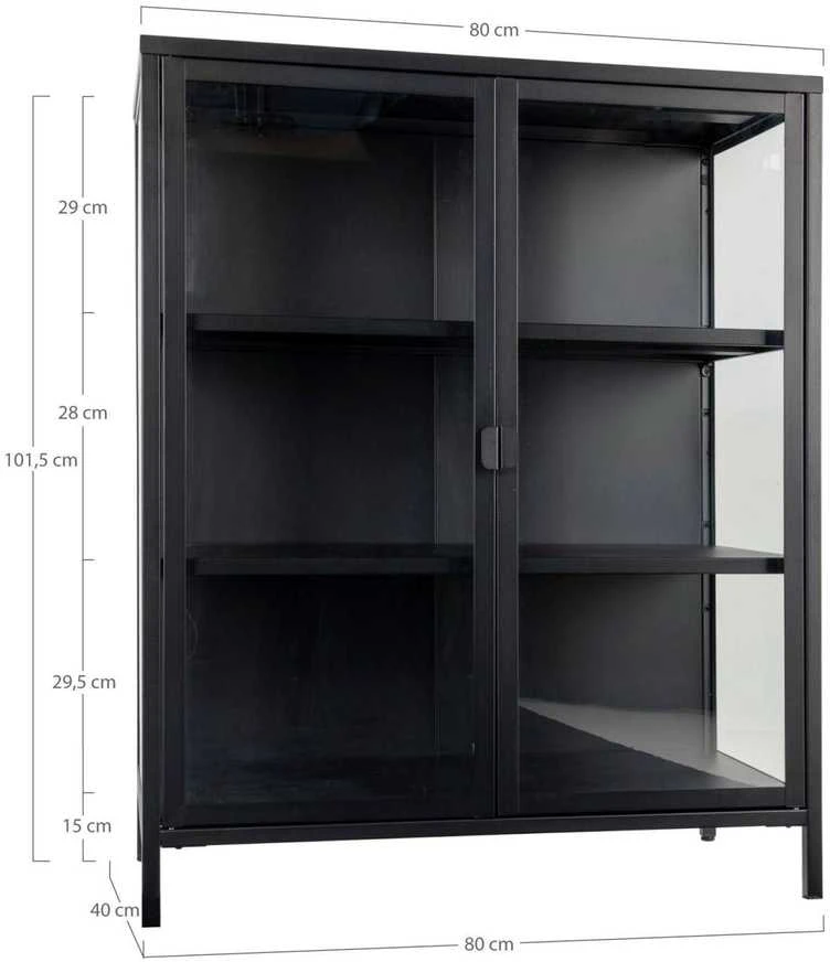 House Rodymo spinta, Brisbane, 80x40x101 cm, Juoda