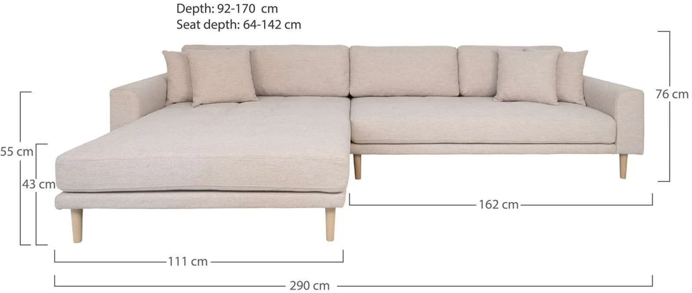 House Lounge sofa, Lido, smėlio