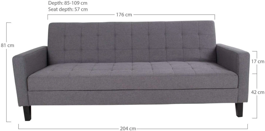 House Sofa-lova, Milton, tamsiai pilka