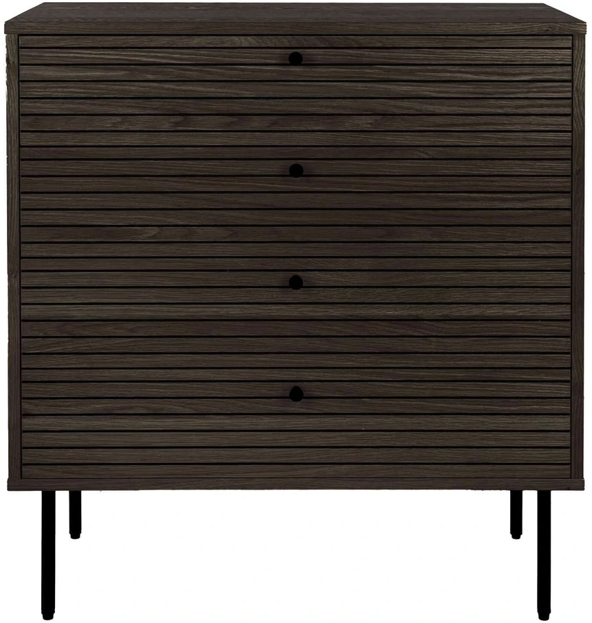House Spinta, Kyoto, 80x40x85 cm, Švelnus ąžuolo furniravimas, Rūkytas, Juodas