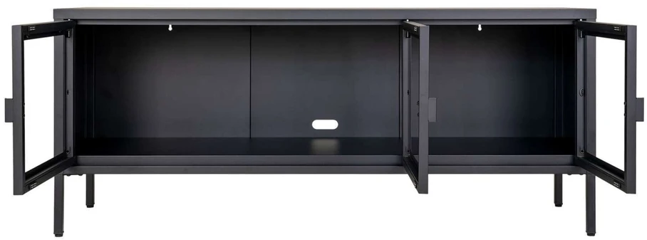 TV staliukas House Televizoriaus lentyna, Brisbane, 130x40x55 cm, Juoda