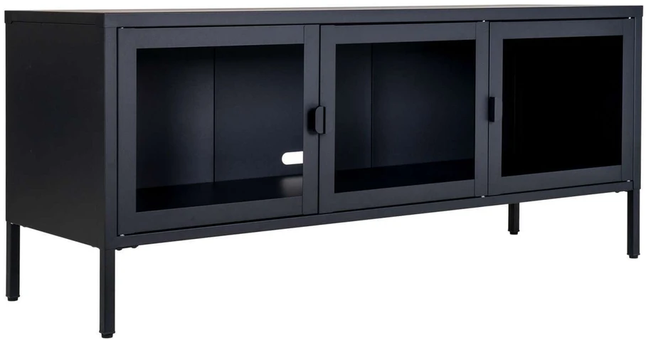 TV staliukas House Televizoriaus lentyna, Brisbane, 130x40x55 cm, Juoda