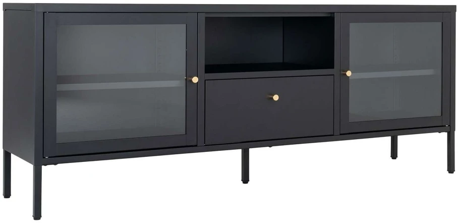 TV staliukas House Televizoriaus staliukas, Dalby, 150x35x60 cm, Juoda