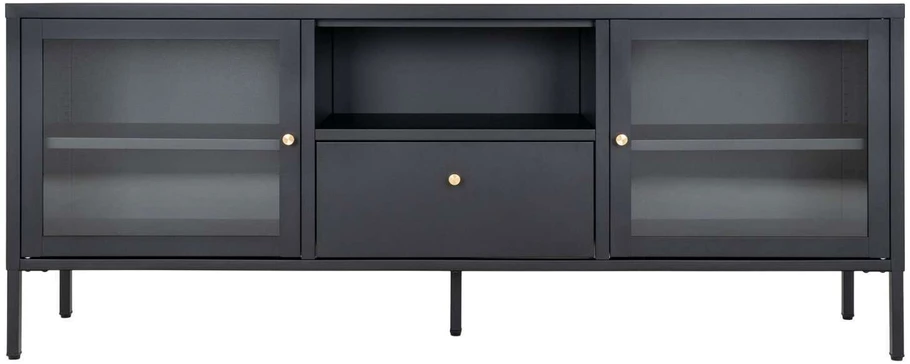 TV staliukas House Televizoriaus staliukas, Dalby, 150x35x60 cm, Juoda
