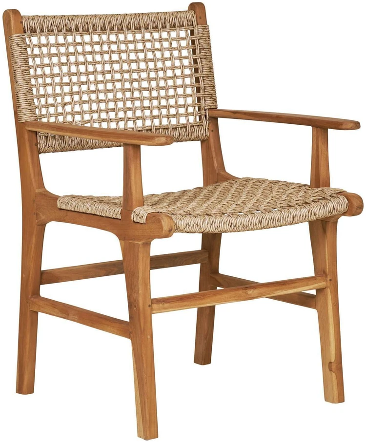 House Valgomojo kėdė, Derby su rankenėlėmis, Teak/Polirotangas, Natūrali