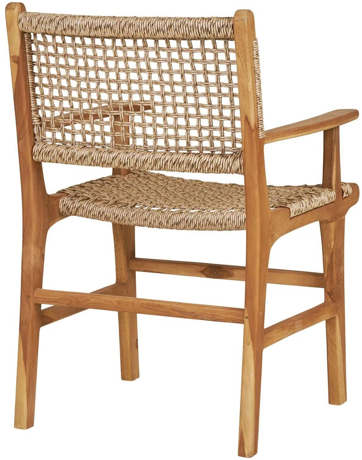 House Valgomojo kėdė, Derby su rankenėlėmis, Teak/Polirotangas, Natūrali