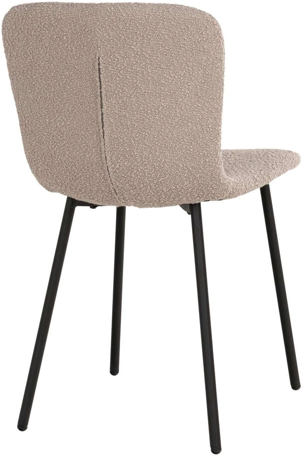 HouseNordic „Halden“ - Valgomojo kėdė, smėlio spalvos, juodos kojelės, HN1233, 2 vnt.