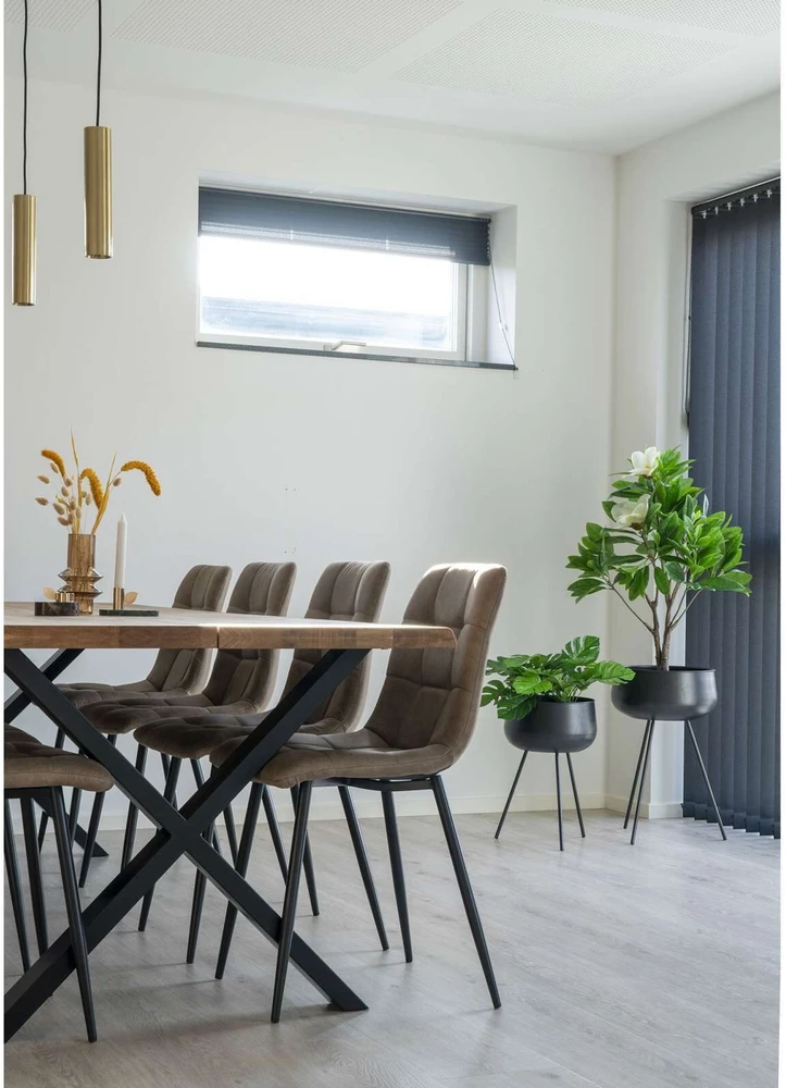 House Middelfart valgomojo kėdžių komplektas, rudas.