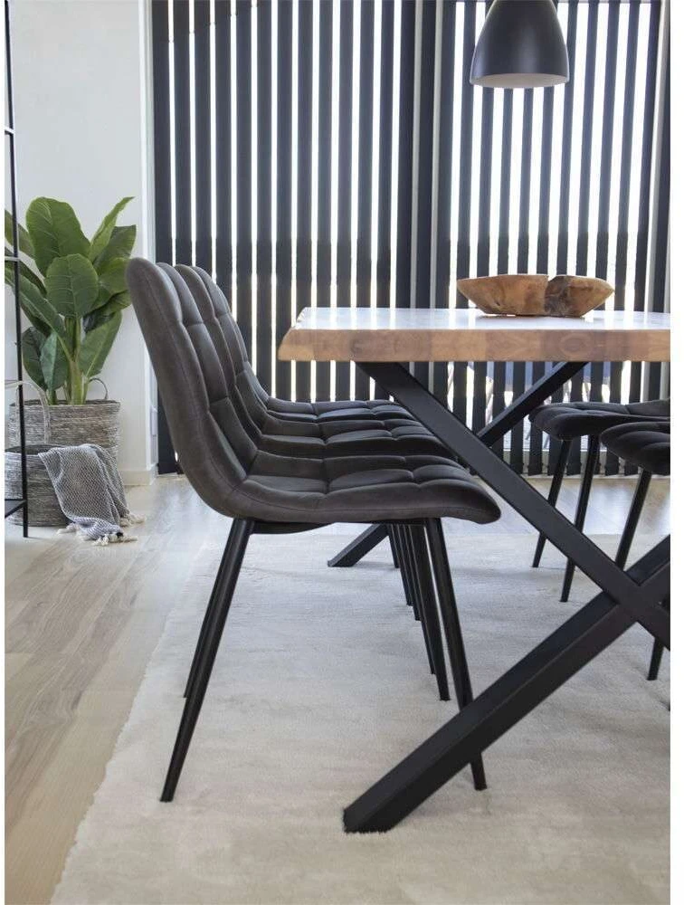House Valgomojo kėdė, Middelfart, Tamsiai pilka, Juodos kojos