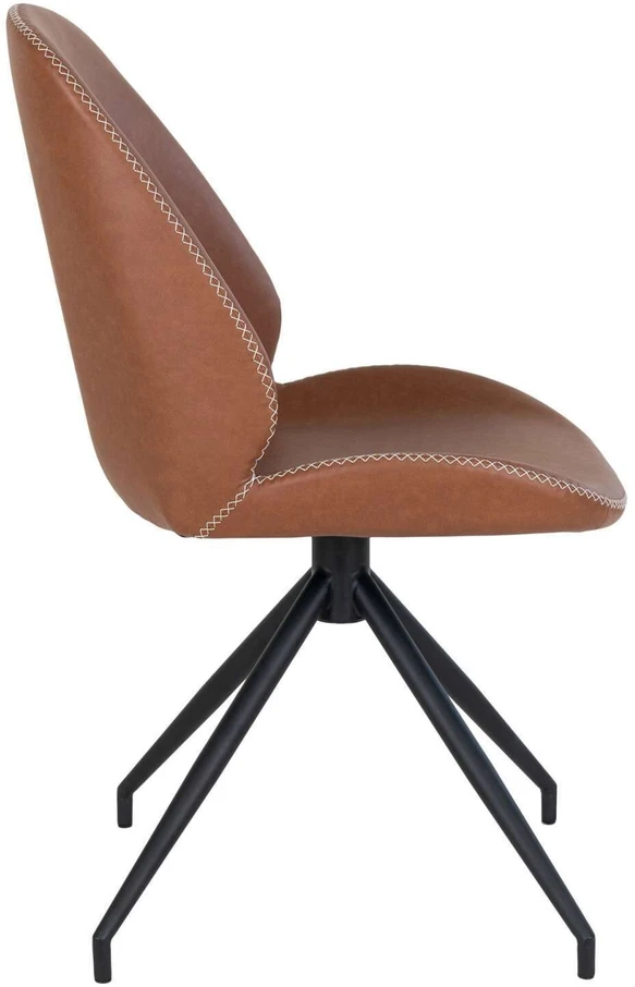 House Valgomojo kėdė, Monte Carlo su sukamu pagrindu, Vintage ruda x Juoda