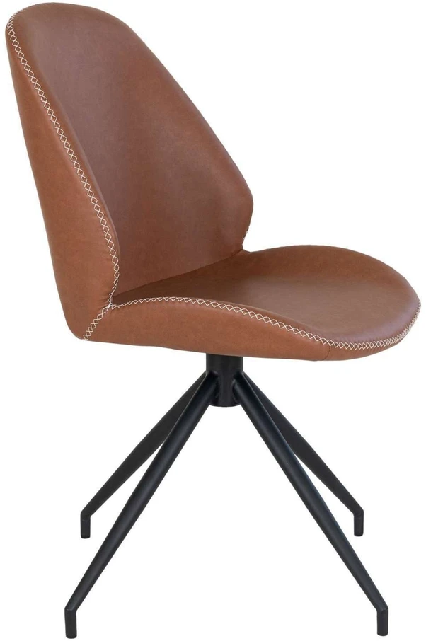 House Valgomojo kėdė, Monte Carlo su sukamu pagrindu, Vintage ruda x Juoda