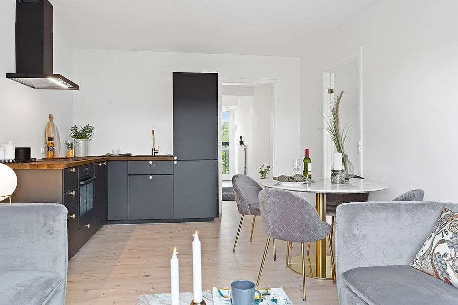House Nordic Geneve kėdė, pilka VIC/auksinė (dydis: universalus)