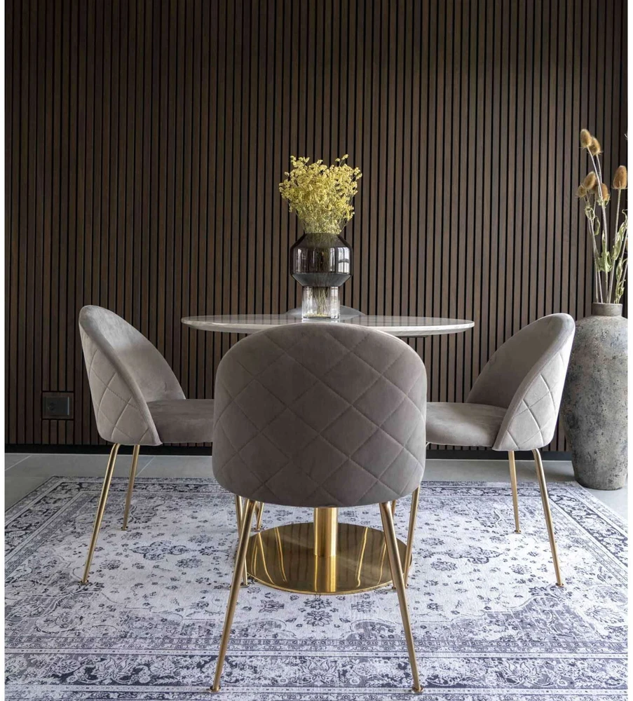 House Nordic Geneve kėdė, pilka VIC/auksinė (dydis: universalus)