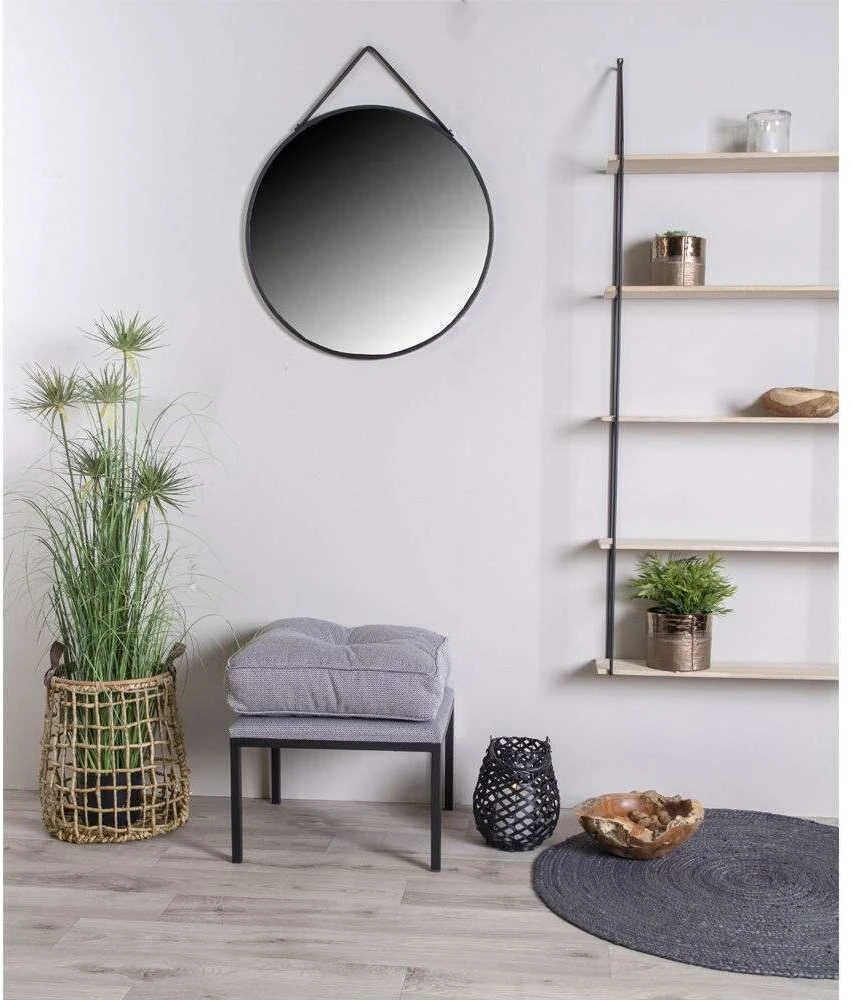 House Veidas, Trapani veidrodis, ø60 cm, Juodas