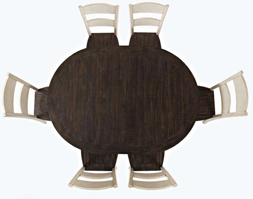 Išplečiamas stalas, Avola, 122-167 cm, Antikinė balti, Ruda
