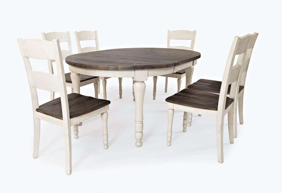 Išplečiamas stalas, Avola, 122-167 cm, Antikinė balti, Ruda