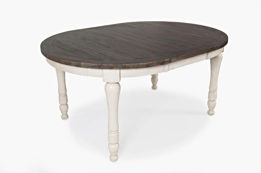 Išplečiamas stalas, Avola, 122-167 cm, Antikinė balti, Ruda