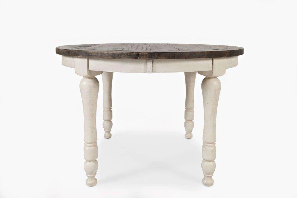 Išplečiamas stalas, Avola, 122-167 cm, Antikinė balti, Ruda
