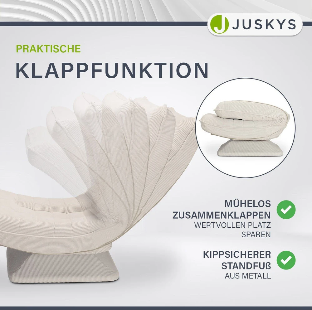 Juskys Atlošiamas krėslas Korsika smėlio spalvos kordas