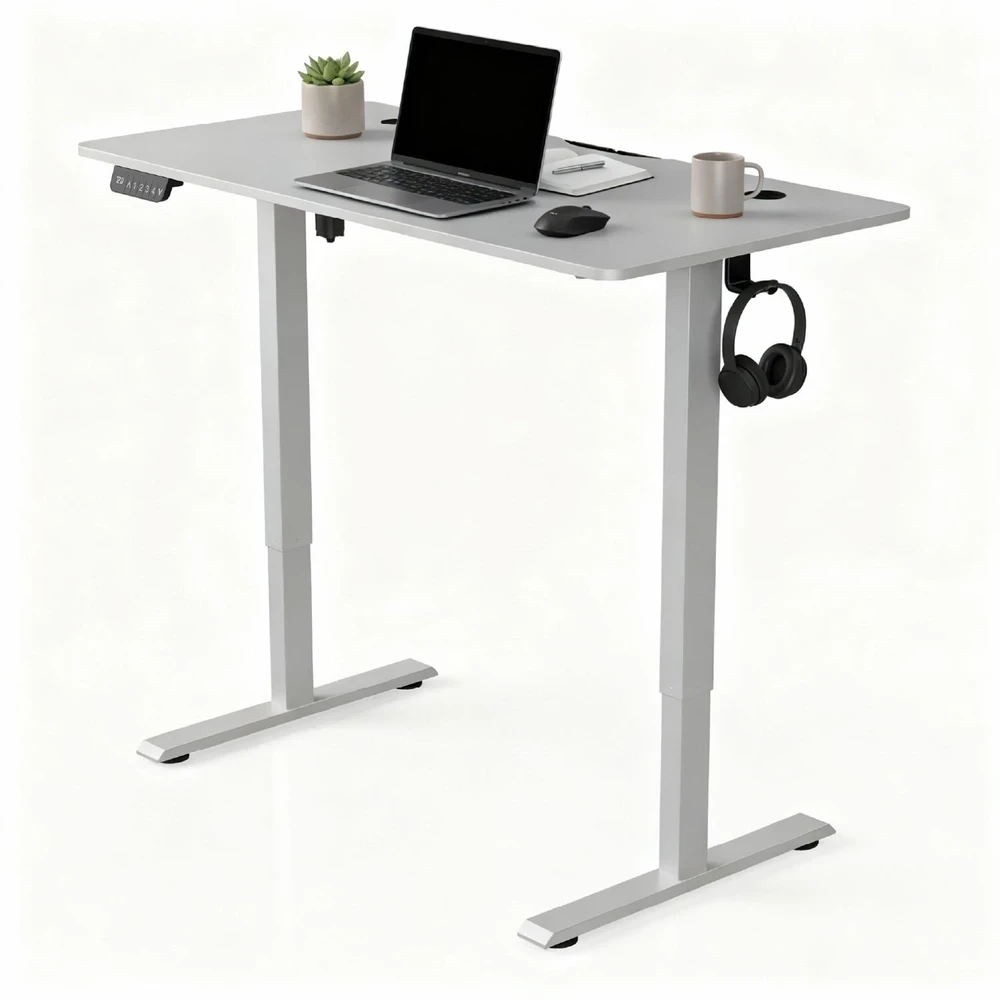 Juskys Aukščio reguliuojamas stalas Homestar Office Stand 120x60x72-117 cm baltas