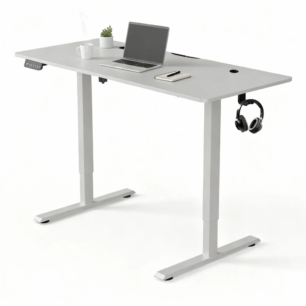 Juskys Aukščio reguliuojamas stalas Homestar Office Stand 140x60 cm baltas