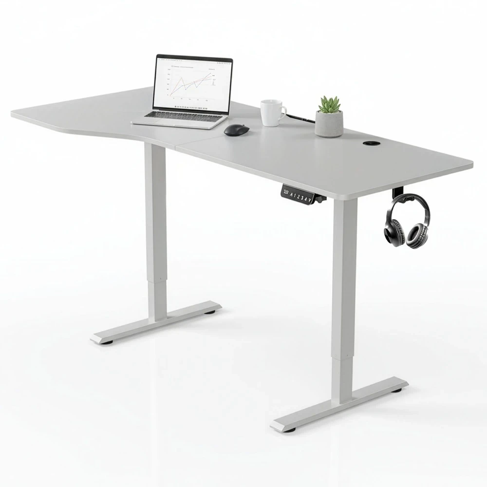 Juskys Aukščio reguliuojamas stalas Homestar Office Stand 160x75 cm baltas