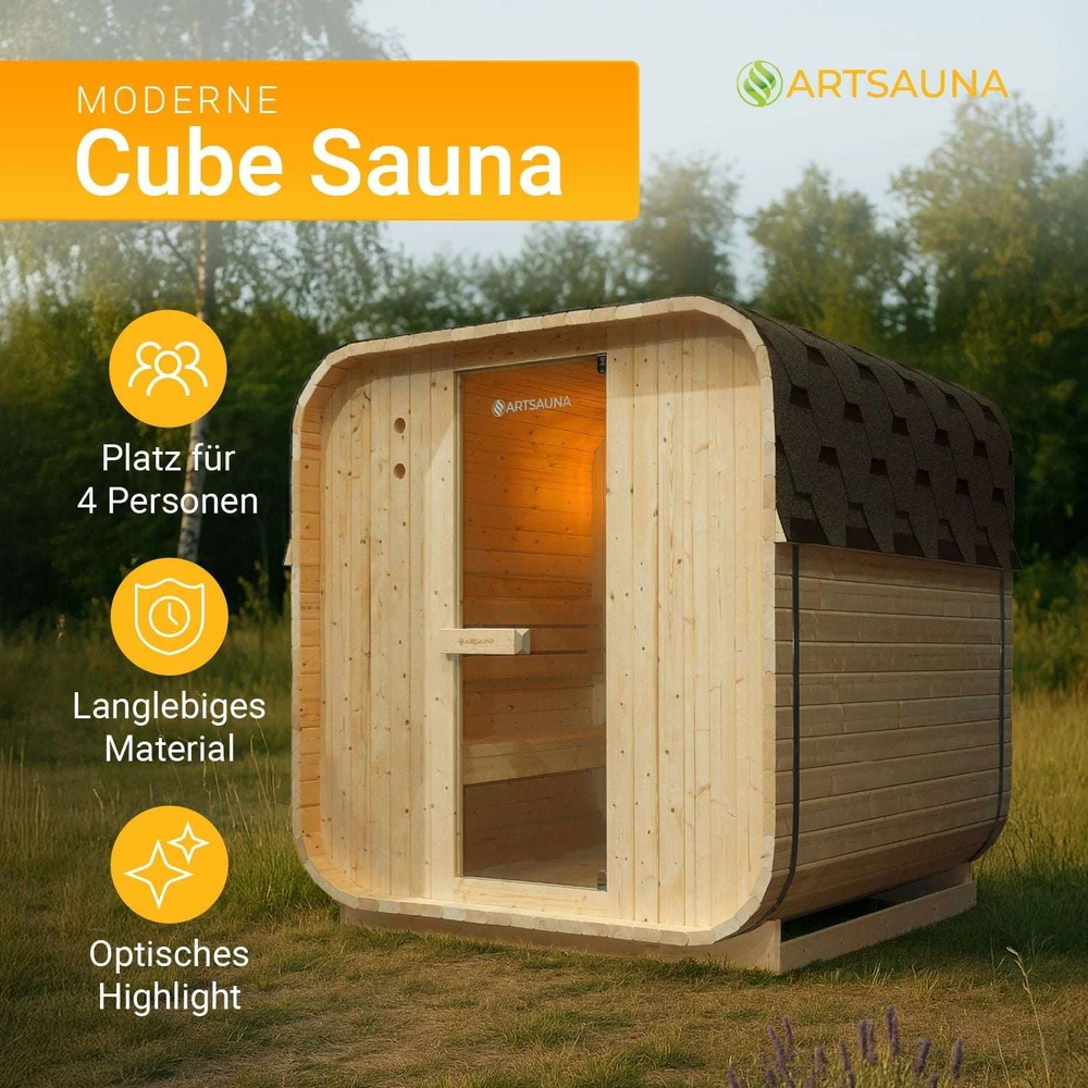 Juskys Barrel pirtis Nolvik L 120x128x194 cm natūrali